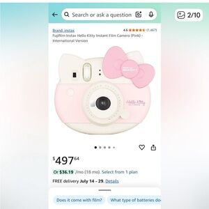 Fujifilm Instax Mini Hello Kitty Instant Camera